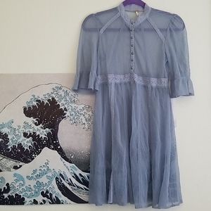Free People Blue Lace Dress